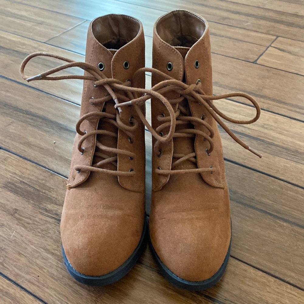 Brown Suede Booties